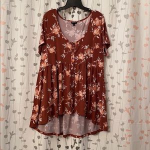 Floral Hi-Lo Top